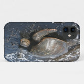 Hawaiische Meeresschildkröte auf schwarzem Case-Mate iPhone Hülle (Rückseite (Horizontal))