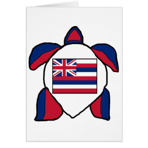 Hawaiische Meeresschildkröteflaggenkarte