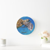 Hawaiische Meeresschildkröteschwimmen Runde Wanduhr (Zuhause)