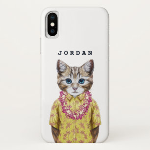 Hawaiische Miezekatze-Katze addieren Ihren Namen Case-Mate iPhone Hülle