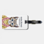 Hawaiische Miezekatze-Katze | addieren Ihren Namen Gepäckanhänger (Rückseite horizontal)