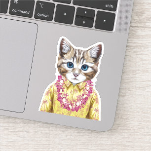 Hawaiische Miezekatze-Katze Aufkleber