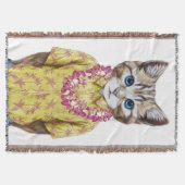 Hawaiische Miezekatze-Katze Decke (Vorderseite)