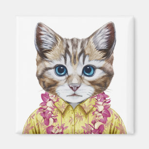 Hawaiische Miezekatze-Katze Magnet