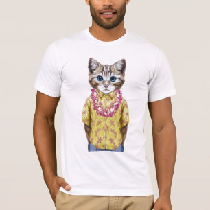 Hawaiische Miezekatze-Katze T-Shirt