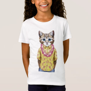 Hawaiische Miezekatze-Katze T-Shirt