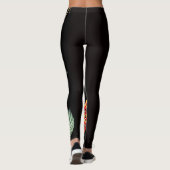 Hawaiische Orchideen-Blumen ganz über Leggings (Rückseite)
