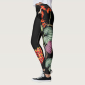 Hawaiische Orchideen-Blumen ganz über Leggings (Links)