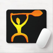 Hawaiische Paddel-Mann-Petroglyphe - Mousepad (Mit Mouse)