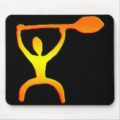 Hawaiische Paddel-Mann-Petroglyphe - Mousepad (Vorne)