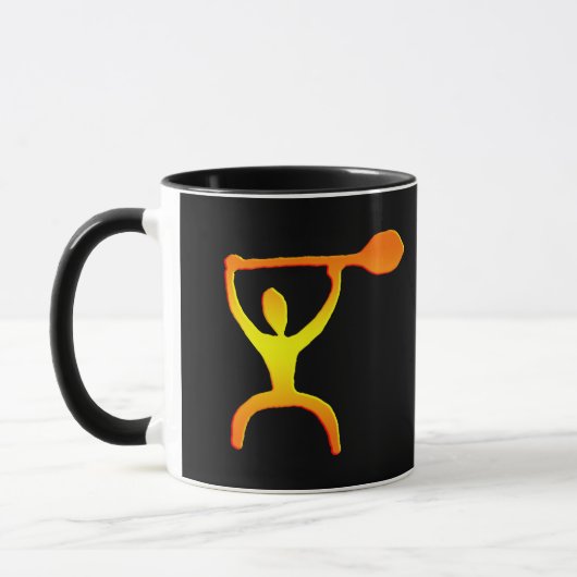 Hawaiische Paddel-Mann-Petroglyphe - Tasse (Links)