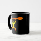 Hawaiische Paddel-Mann-Petroglyphe - Tasse (Vorderseite Links)