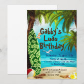 Hawaiische Party Einladung, Luau Party Einladungen (Vorne/Hinten)