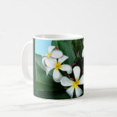 Hawaiische Plumeria-Blumen-Tasse Kaffeetasse (Vorderseite Links)