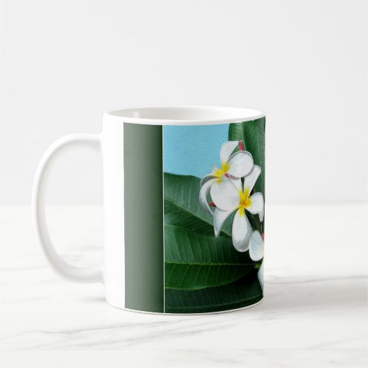 Hawaiische Plumeria-Blumen-Tasse Kaffeetasse (Links)