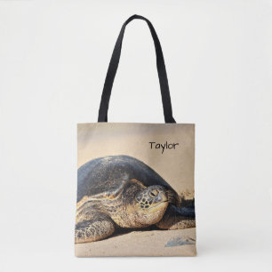 Hawaiische Seeschildkröte-personalisierte Tasche