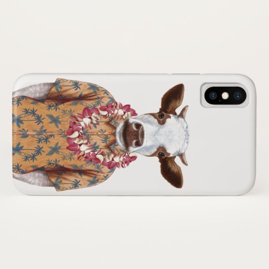 Hawaiische Shirt-Kuh Case-Mate iPhone Hülle (Rückseite (Horizontal))