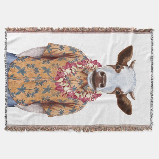 Hawaiische Shirt-Kuh Decke (Vorderseite)