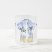 Hawaiische Shirt-Tassen u. Trinkbehälter Mattglastasse (Mittel)