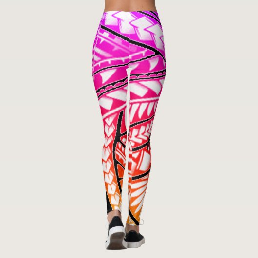 Hawaiische Stammes- Leggings (Rückseite)