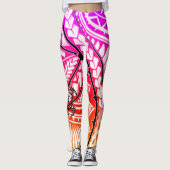 Hawaiische Stammes- Leggings (Vorderseite)