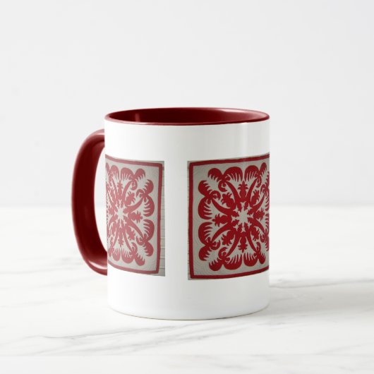 Hawaiische Steppdecken Tasse (Vorderseite Links)