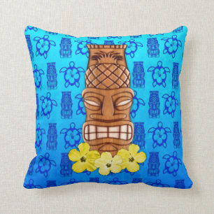 Hawaiische Tiki Maske Kissen