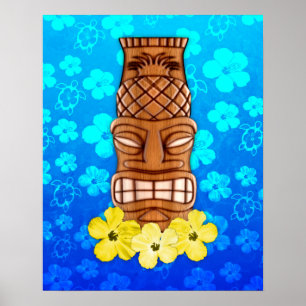 Hawaiische Tiki Maske Poster
