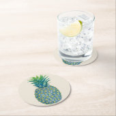 Hawaiische tropische Ananas-Untersetzer Runder Pappuntersetzer (Vor Ort)