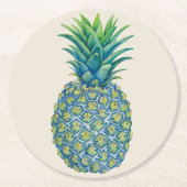 Hawaiische tropische Ananas-Untersetzer Runder Pappuntersetzer (Vorderseite)
