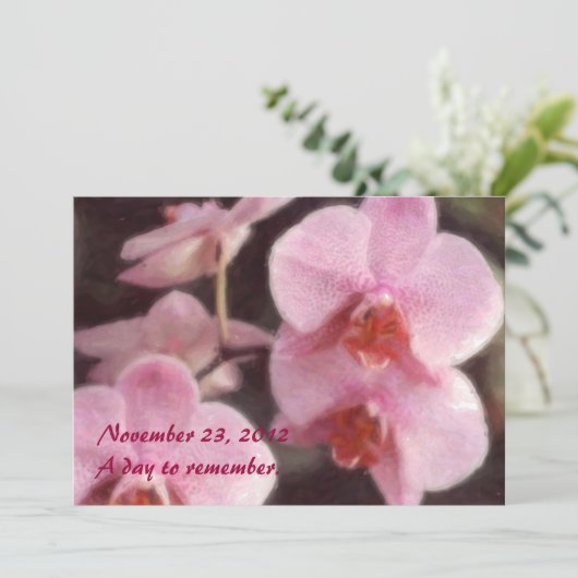 Hawaiische tropische Orchideen-Einladungen Einladung (Stehend Vorderseite)