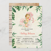 Hawaiische Vintage Babyduscheneinladung Einladung (Vorne/Hinten)