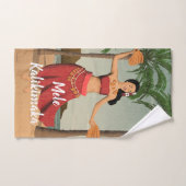Hawaiische Vintage Mele Kalikimaka Postkarte Handtuch (Handtuch)