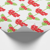 hawaiische Weihnachtsstechpalme Geschenkpapier (Ecke)