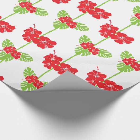 hawaiische Weihnachtsstechpalme Geschenkpapier (Ecke)