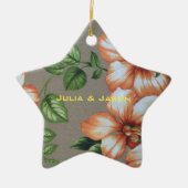 Hawaiische Weihnachtsverzierung Keramik Ornament (Vorne)