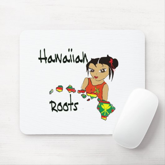 Hawaiische Wurzeln Mousepad (Mit Mouse)