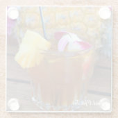 Hawaiischer Ananas-u. Getränk-Glas-Untersetzer Glasuntersetzer (Rückseite)