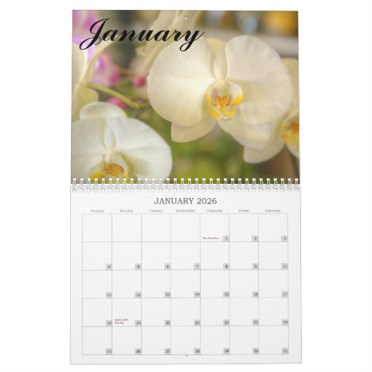 Hawaiischer Blumen-u. Orchideen-Kalender Kalender (Jan 2026)