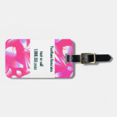 Hawaiischer Blumendruck mit Hula Mädchen Gepäckanhänger (Vorderseite horizontal)