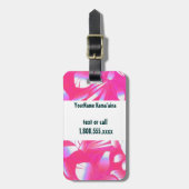 Hawaiischer Blumendruck mit Hula Mädchen Gepäckanhänger (Vorderseite vertikal)