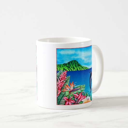 Hawaiischer Delphin Kaffeetasse (VorderseiteRechts)