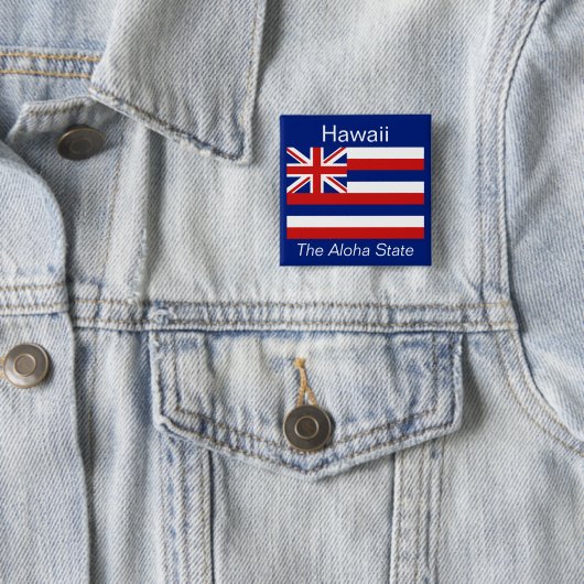 Hawaiischer Flaggen-Knopf Button (Beispiel)