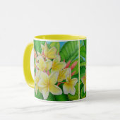 Hawaiischer Frangipani Tasse (Vorderseite Links)