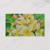Hawaiischer Frangipani Visitenkarte (Rückseite)