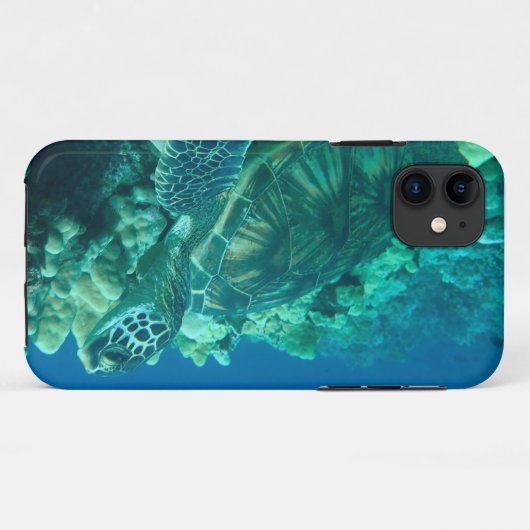 Hawaiischer grüner Meeresschildkrötetelefonkasten Case-Mate iPhone Hülle (Rückseite (Horizontal))