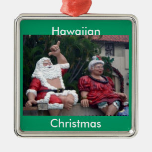 Hawaiischer Herr und Frau Sankt Ornament