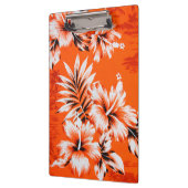 Hawaiischer Hibiskus-Blumen-Hintergrund Klemmbrett (Links)