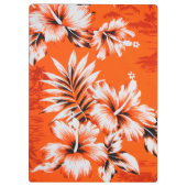 Hawaiischer Hibiskus-Blumen-Hintergrund Klemmbrett (Rückseite)