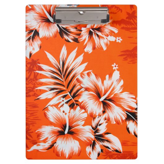 Hawaiischer Hibiskus-Blumen-Hintergrund Klemmbrett (Vorderseite)